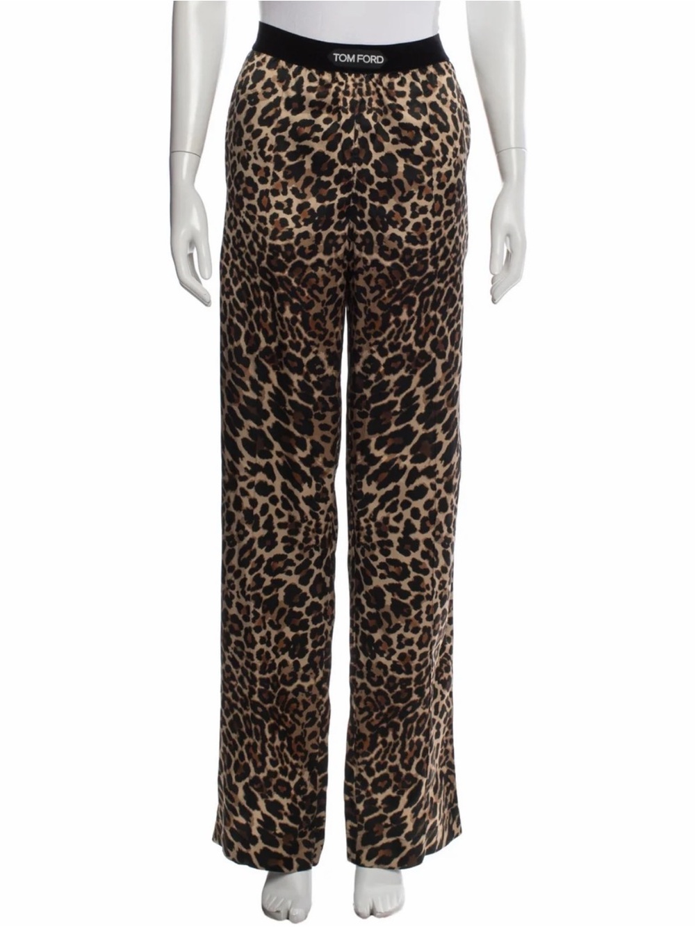 Tom Ford Leopard-Print Silk Pants- size small- excellent cond- RARE PATTERN
